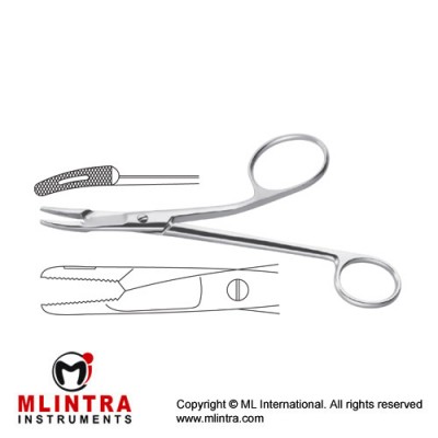 Gillies Needle Holder Stainless Steel, 16 cm - 6 1/4"